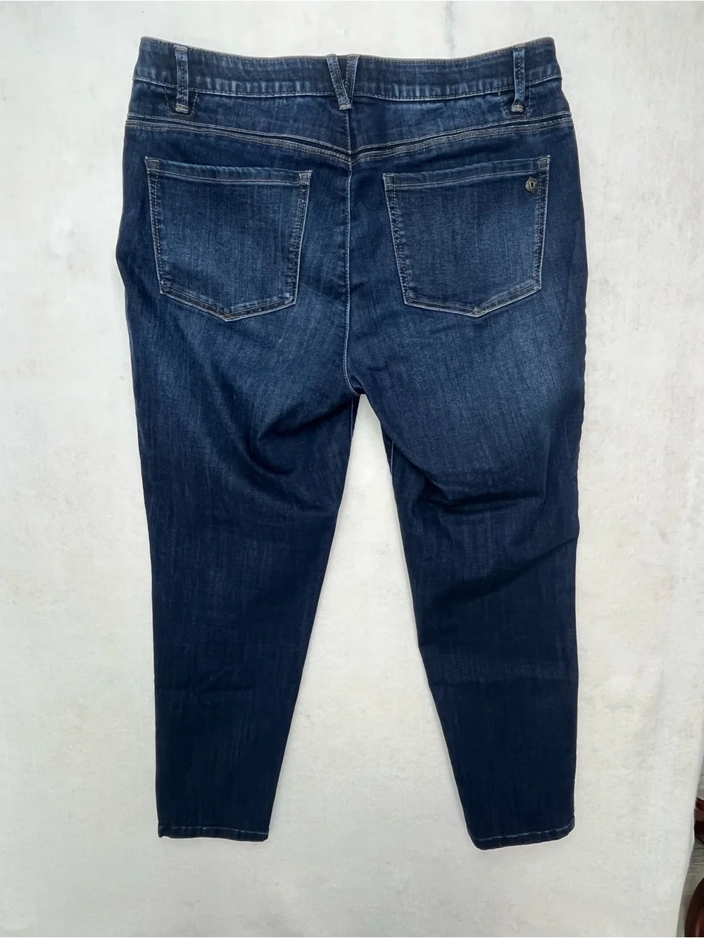 Democracy Ab Solution Women’s Dark Wash Skinny Stretch Denim Jeans Petite 12P